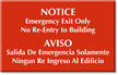 Bilingual No Re Entry Engraved Room Sign