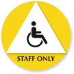 Staff Only Unisex (Accessible Pictogram)