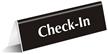 Check In Office Tabletop Tent Sign
