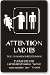 Custom Mens Restroom Sign