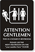 Custom Womens Restroom Sign