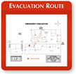 Glow Evacuation Map Sign