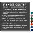 Fitness Center Rules Sign Sign