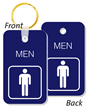 MEN Bathroom Keychain, Double-Sided