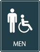 Men Restroom Handicap Symbol Sign