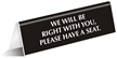Please Have Seat Office Tabletop Tent Sign