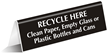 Recycle Here Office Tabletop Tent Sign