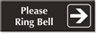 Please Ring Bell Sign with Right Arrow