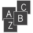 A Z Engraved Plastic Letter Set