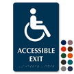 Accessible Exit TactileTouch Braille Door Sign
