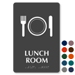 Lunch Room Symbol ADA TactileTouch™ Sign with Braille