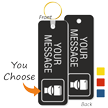 Add Your Custom Message Double Sided Keychain