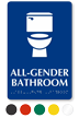 All-Gender Bathroom Sintra Restroom Sign With Braille