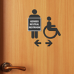 Handicap Gender Neutral Restroom Die Cut Sign Kit