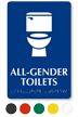 All Gender Toilets Sintra Braille Restroom Sign