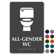 All-Gender WC TactileTouch Restroom Sign with Braille