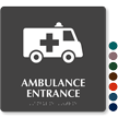 Ambulance Entrance Braille Sign with Medical Van Symbol