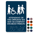 Attendant Of Opposite Sex Accompany Disabled Person Sign