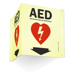 Automated External Defibrillator AED Projecting Sign