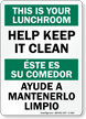This Is Your Lunchroom Sign Bilingual