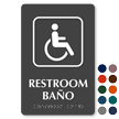 Bilingual Restroom-Bano TactileTouch Braille Sign