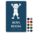 Boys Room Braille Sign With Boy Symbol