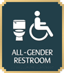 Marquis All-Gender Restroom Sign