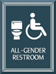 Azteca All-Gender Restroom Sign
