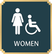 Women, with Women/ISA Handicapped Graphic Braille Sign