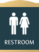 Restroom Male Female Braille Sign