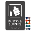 Pantry And Supplies Symbol TactileTouch™ Sign with Braille