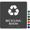 Recycling Room Symbol TactileTouch™ Sign with Braille