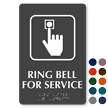 Ring Bell For Service Symbol TactileTouch™ Braille Sign