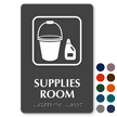 TactileTouch™ Supplies Room Sign with Braille