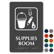 Supplies Room with Symbol TactileTouch™ Sign with Braille