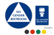California Wall Door All Gender Restroom, 2 Signs/Kit
