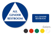 California Wall Door All Gender Restroom, 2 Signs/Kit
