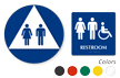 California Wall Sign & Door Sign Unisex Restroom Kit