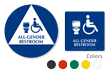 California Wall and Door Sintra All-Gender Restroom Sign Kit