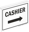 Cashier 2 Sided Z Sign for Ceiling
