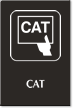 Engraved CAT Sign with Computed Axial Tomography Symbol