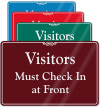 Check In At Front Showcase Wall Sign