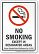 Denver No Smoking Except In Designated Areas Sign