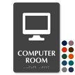 Computer Room TactileTouch™ Sign with Braille