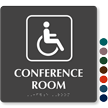 Conference Room with Handicap Wheelchair Braille Sign