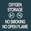 Oxygen Storage, No Smoking/Open Flame Sign