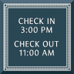 Azteca Custom General Information Sign with Border, 7.875" x 7.875"
