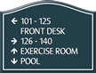 Santera HT Directional Sign w/Border, 9 in. x 11.875 in.