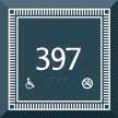 5.5" x 5.5" Custom Room Number Braille Sign