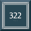 Azteca Room Number Braille Sign with Border, 5.5